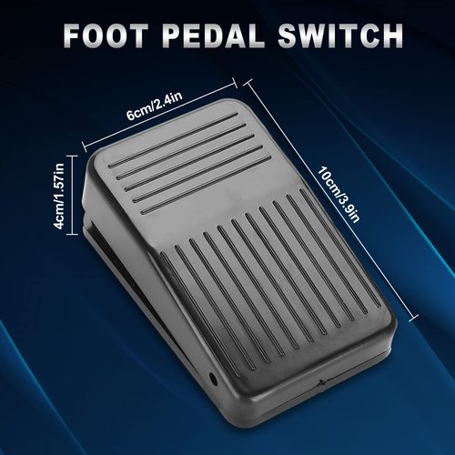 Combofix Foot Pedal Switch Pedal Control With 5'ft Clip Cord And Standard 1/4 Phono Plug for Power Supply Machine Kit Supplies