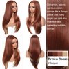 BrownBomb Cooper Blond Wear and Go Glueless Wigs Pre Plucked Pre Cut for Beginners Synthetic Lace Front Wigs For Woman With Bangs Long layered Straight 26 Inch Ginger Highlights 3 Seconds to Wear