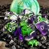 Sage's Portal Animal Familiars Resin DND Dice Set Polyhedral Dice Set for Dungeons and Dragons RPG Pathfinder Tabletop TTRPG (Green Frog)