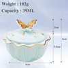 Honey Joy Dappen Dish for Monomer Butterfly Ceramic Monomer Dish for Monomer Acrylic Nail Liquid Porcelain Anti-volatilization Monomer Bottle (HJ-NAPB062-Blue)