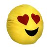 Blinkee Light Up Emoji Heart Eyes Decorative Pillow - Nylon Fill - 18 inch Diameter