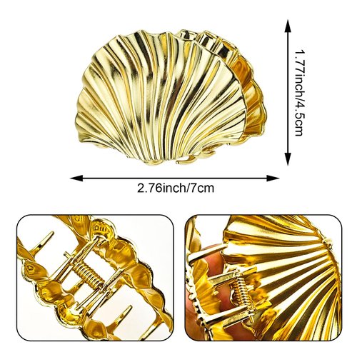 2 PACK Shell Hair Clip, Seashell Hair Clips Mermaid Hair Accessories, Mermaid Costume Women