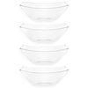 PLASTICPRO Disposable Square Serving Bowls, Party Snack or Salad Bowl, Plastic Clear or White Pack of 4 (16 OUNCE, Clear)