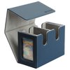 SANZIE Card Deck Box for MTG Commander Deck Box with 2 Toploaders 35PT fits 260+ Single Sleeved Trading Cards TCG Deck Box for Magic Game Cards (Blue&Grey)