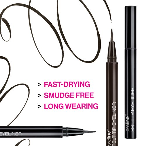 wet n wild Proline Felt Tip Eyeliner Dark Brown,.017z
