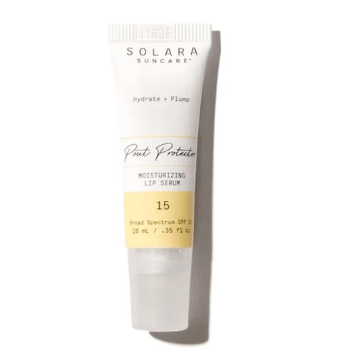 Solara Suncare - Pout Protector Moisturizing Lip Serum, SPF 15 | EWG Verified, Vegan, Cruelty Free, Reef friendly | Plumps+Hydrates, Formulated With Zinc Oxide + Tripeptide Blend (0.35 fl oz |10 ml)