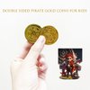 Pirate Gold Coins Plastic Set of 144,St. Patrick's Pirate Play Fake Gold Treasure Coins for Novelty Party Favors & Party Supplies Decor, Plastic Gold Coins Bulk