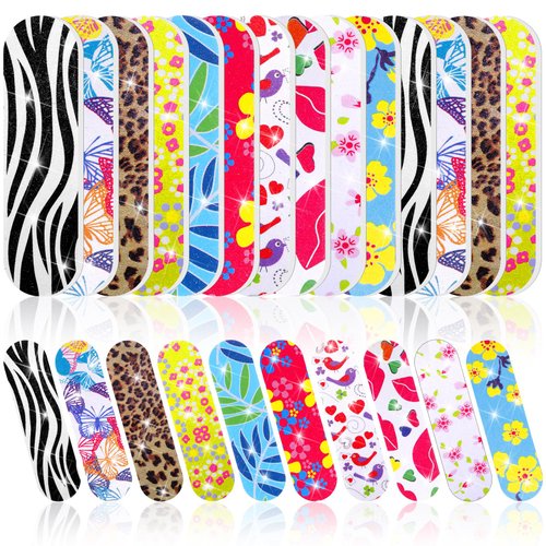 Sumind 100 Pack Nail Files Double Sided Emery Boards Manicure Tools Professional Nail File and Buffers for Women(2.36 x 0.59 x 0.16 Inch)
