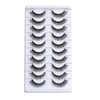 SUNWELL False Eyelashes 12mm Mink Lashes Natural Look Cat Eye Faux Mink Lashes 3D Fluffy Soft Luxury Volume Fake Lashes 10 Pairs Pack