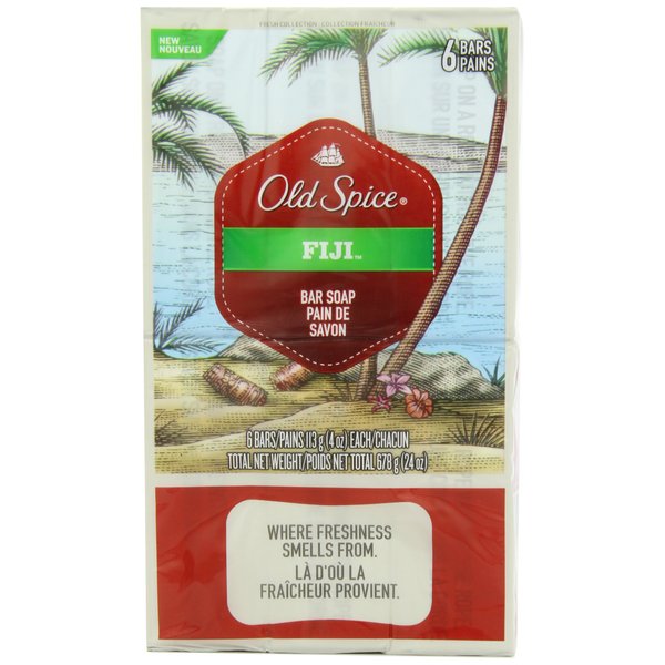 Old Spice Fresh Collection Fiji Scent Bar Soap Pack Of 6 - 24 Oz