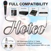 HOTEC Premium Vocal Dynamic Handheld Microphone with 19ft Detachable XLR Cable and ON/Off Switch (Metal Black) (H-W07)