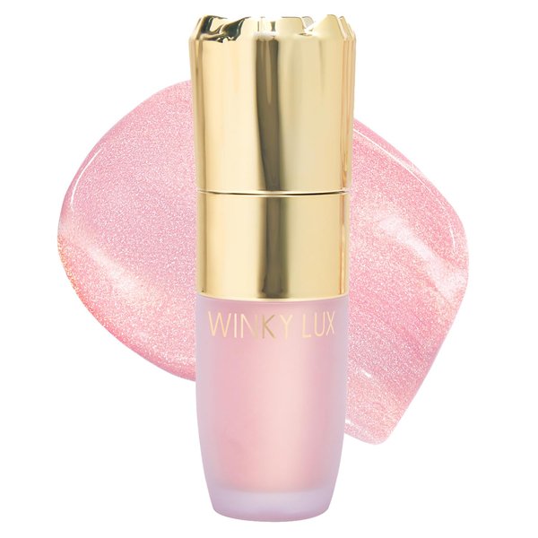 Winky Lux Cheeky Rose Liquid Highlighter, Gel Cream Highlighter with Blendable Buildable Pigment, Long-Lasting Weightless Finish, Pink Opal