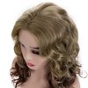 Wiwige Long Curly Wavy Brown Wig for Women Natural Looking Synthetic Halloween Cosplay Costume Wig