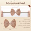 YanJie Velvet Baby Girl Bows Headband Leopard Baby Hair Bows Newborn Handmade Baby Headbands Nylon Hairbands Hair Accessories for Infant Toddlers Kids(4.5 leopard Beige Khaki)