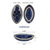LungMongKol Shop Ceramic Soap Dish with Self Draining Tray for Bar Soap, Bathroom, Kitchen (Blue)