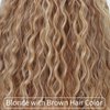Fencca Medium Length Ombre Blonde Curly Wigs for Women Mix Blonde Curly Bob Wig Synthetic Hair Replacement Wig