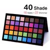 UCANBE Spotlight Eyeshadow Palette + 15 PCS Eye Brushes Makeup Set, Professional 40 Color Matte Shimmer Glitter Eye Shadow Pallet Highly Pigmented Waterproof Long Lasting Make up Pallete