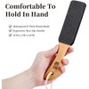 Pumice Stone Foot File, 2 Pack Callus Remover for Feet with Wooden Handle, Pedicure Foot Scrubber to Remove Dead Skin, Dry, Rough, Corns Skin Scraper