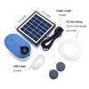 Lewisia Solar Air Pump Kit Hydroponic Pump Solar Battery with Air Hoses and Bubble Stones 3 Working Modes Pond Aerator Bubble Oxygenator 1.5W