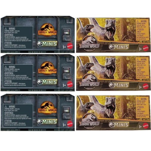 Jurassic World Dominion Dinos Dinosaur Minis Surprise Combo Box Set Bundle (Pack of 6)
