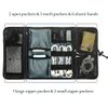 ProCase Electronic Organizer Cord Pouch, Travel Cable Charger Phone Accessories Bag Organizer Roll up Tech Carrying Case for USB Cables SD Memory Cards Earphone Flash Hard Drive -BlackPlaid