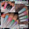 MIZHSE Glitter Gel Polish, Silver Sparkle Gel Nail Polish Diamond Disco Reflective Gel Glitter Nail Polish Soak Off UV Gel Nail Art Varnish Manicure Home DIY 10ml