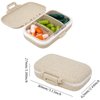Honbay Vitamin Organizer Box Portable Travel Pill Case Healthy Eco-Friendly Wheat Straw Small Pill Box (Primary Color)