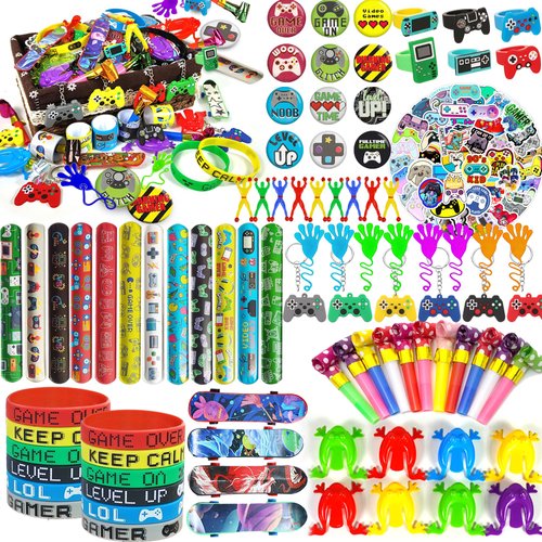 BANBALLON Video Game Party Favors Video Game Theme Keychain Stickers Chest Badge Bracelet Ring fo...