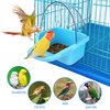 Nobgum Bird Bath Box Hanging Birdbath Toy Parakeet Caged Bathing Tubs Parrot Bath Tub Water Shower Food Feeder Holder Tray Bird Bath for Cage Accessory Small Birds Parrots Cockatiel Budgies