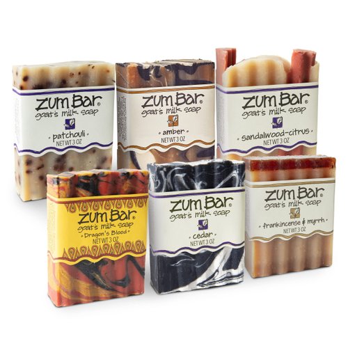 Zum Indigo Wild Goat's Milk Soap Bar - Bar Soap for Hands & Body Made with Essential Oils - 3 oz - Sultry Blends (6 Pack)