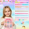 BOARDFEB 216Pcs 9 Pack Kids Press on Nails Grils Full Cover Short False Stick on Nail Tips for Kids Nail Art Decoration Christmas Birthday Valentine's Party Favors Gift(Gradient Style)