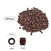 Hair Extensions Tool Kit I-tip Hair Extension Pliers Pulling Hook Bead Device Tool Kits and 500 Pcs 5 mm Micro Links Rings Beads (Brown)
