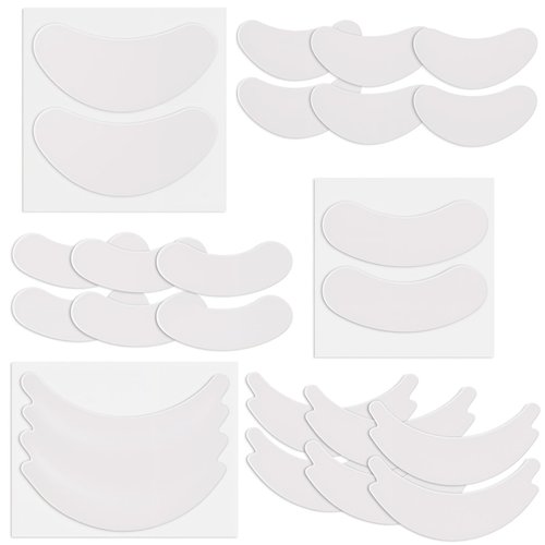 Dimeho 160 Pcs Foam Eye Pads for Lash Extensions No Slip Sticky Under Eye Pads Waterproof Pre Cut Eyelash Tape Lash Tech Supplies for Most Eye Shape