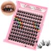 Bodermincer Lashes Clusters 10+12mm/12+14mm/14+16mm/16+18mm/10-12-14-16mm/14-16-18mm Mixed and 8-20mm to Choose Lashes Extension Kit lash Clusters Lashes Wispy Eyelash Extension （14mm)