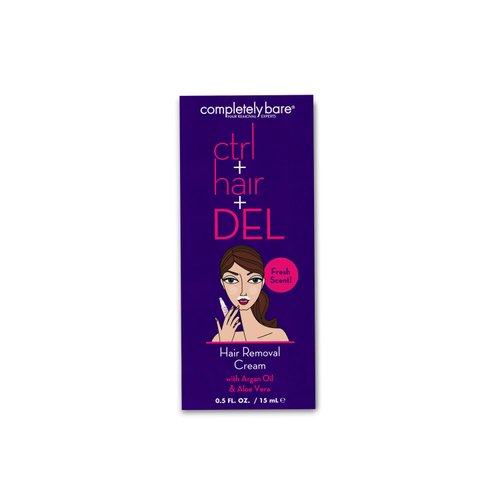 completely bare ctrl+hair+DEL Targeted Hair Removal Cream - Moisturizing Argan Oil & Aloe Vera