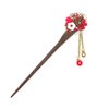 Honbay Fashion Retro Hair Stick Chinese Style Wooden Hair Stick Rhinestone Tassel Hair Stick Hair Chopsticks Hair Forks Hairpins Hair Pins Chignon Pins Long Hair Decorations Hair Styling Pins for Buns