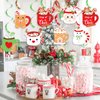 Christmas Gingerbread Mug Cocoa Bar Hanging Swirls Decor, 20Pcs Snowman Elk Santa Coffee Mug Hot Cocoa Bar Ceiling Hanging Streamers Decorations for Christmas Bday Baby Shower New Year Party Supplies