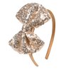 AMYDECOR Love Fairy 4.3-Inch Sparkly Sequin Bow Tie Headbands - Boutique Ribbon Bows for Girls, Kids, and Women (Gold)