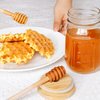 GIVAMEIHF16oz Honey Pot,Glass Honey Jar with Dipper Stick-Extra Mason Jar Honey Dipper Lid,Honey Containers with Wooden Dipper,Honey Jar for Storing Honey,For Christmas Gift,Home Kitchen