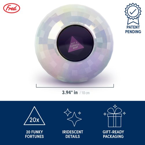 Genuine Fred WONDERBALL The Mystic Mirroball, Disco Ball Decision Maker and Fortune Teller, Iridescent Finish, Gift-Ready Packaging, Retro Party Accessories