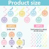 60Pcs Smile Face Birthday Decorations Preppy Party Decorations Smile Face Preppy Party Hanging Swirls Streamers Y2k Hot Pink Supplies for Birthday Party Favors