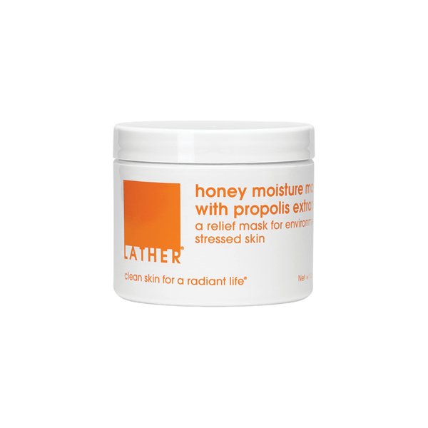 LATHER Honey Moisture Mask With Propolis Extract - Hydrating Face Mask for Dull Skin - Visibly Renew, Moisturize & Boost Hydration for Combination, Mature & Dry Skin - 4 Oz