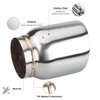 LCGP 3" Inlet Universal Exhaust Tip, 4" Outlet - 5" Long, Stainless Steel Double Wall Angle Cut