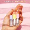 2.5ml 12 PCS Empty Lip Gloss Tubes with Wand Lip Gloss Containers Cute 0.08oz Clear Refillable Lipgloss Making Supplies Kit for DIY Makeup+ 2pcs Syringes (Yellow)