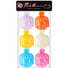 RC ROCHE ORNAMENT 6 Pcs Womens Stylish Rose Dome Comb Clamp Shell Plastic No Slip Strong Secure Grip Side Slide Bun Maker Beauty Accessory Hair Clip, Medium Jelly Candy Multicolor