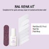 Kiss New York Nail Repair Kit for Damage Nails, Broken Cracked and Weak Nails, Biotin Infused Nail Glue, Nail File, and 2 Nail Wraps, Made in Korea