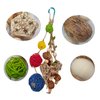 Setaria Viridis Bird Chew Toys Parrot Toys Bird Toys Natural Nuts Rattan Ball Parrot Tearing Toy Bird Chewing Toy for Macaws, Cockatoos,African Grey Parrots and Other Small Medium Birds