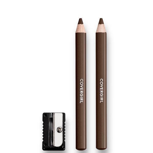 COVERGIRL easy breezy brow micro fine fill define eyebrow pencil, rich brown, pack of 2, 0.024 Ounce