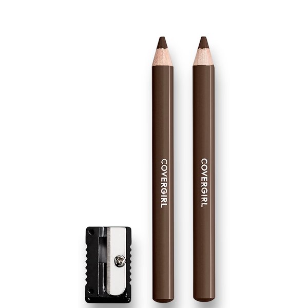 COVERGIRL easy breezy brow micro fine fill define eyebrow pencil, rich brown, pack of 2, 0.024 Ounce