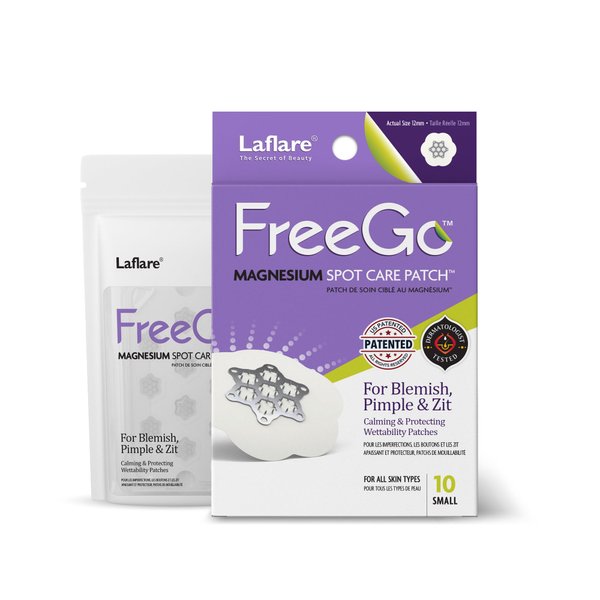 FreeGo Magnesium Acne Patch: Innovative Treatment for Acne, Dark Spots, Blemishes, and Cystic Acne - Patented & Clinically Tested Spot Solution (SMALL 10 PCS)